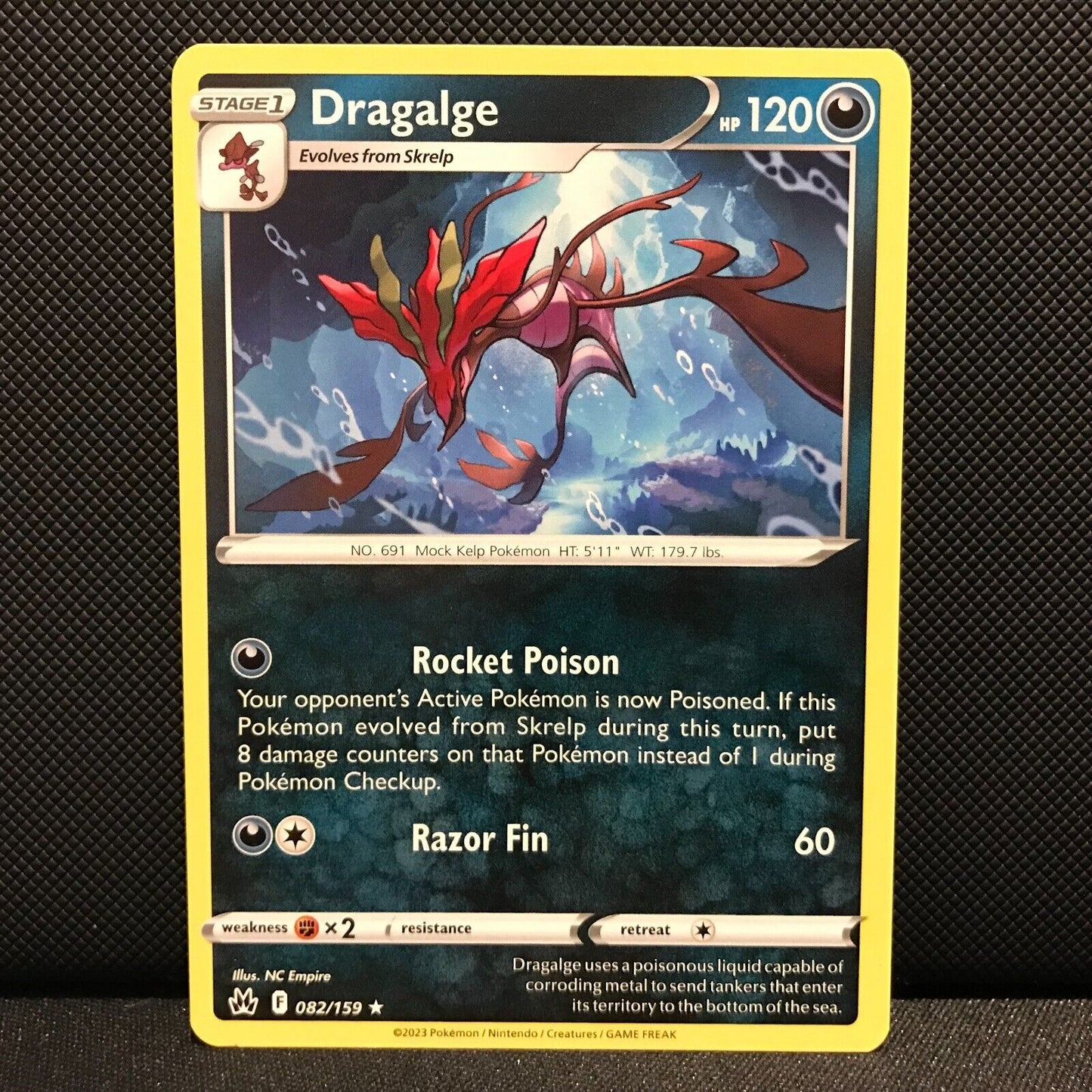 Dragalge 82/159 - Crown Zenith Pokemon Card - NM/Mint