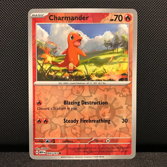 Charmander Reverse Holo 004/165- Scarlet & Voilet 151 Pokemon Card - NM/Mint