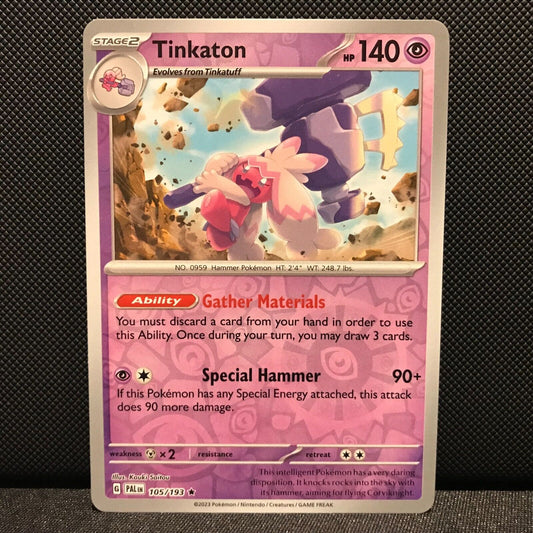 Tinkaton Reverse Holo 105/193 - SV2 Paldea Evolved Pokemon Card - NM/Mint