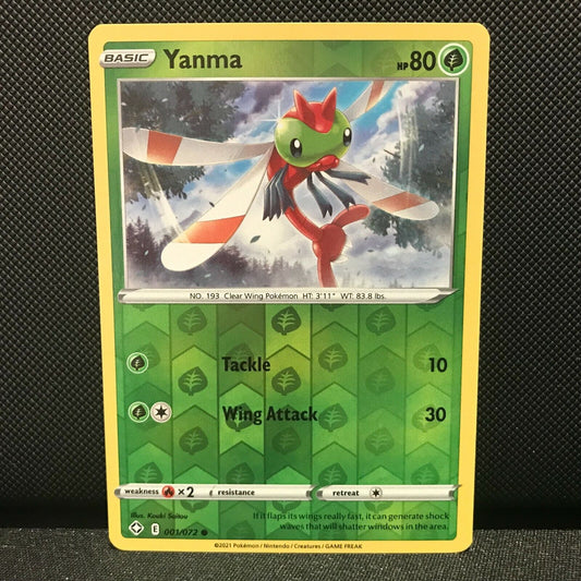 Yanma Reverse Holo 1/72 - Shining Fates Pokemon Card - NM/Mint