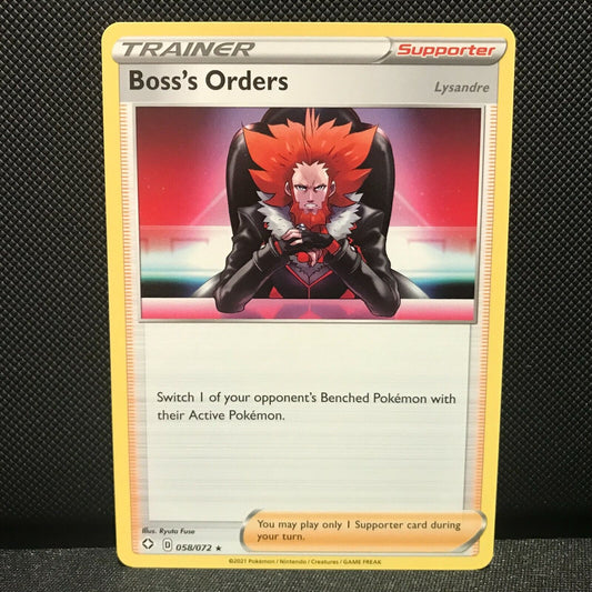 Boss's Orders 58/72 - Shining Fates Pokemon Card - NM/Mint