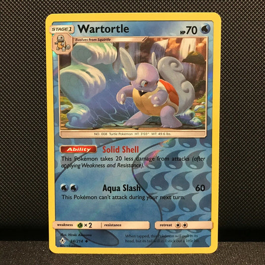 Wartortle Reverse Holo 34/214 - Unbroken Bonds Pokemon Card - NM/Mint