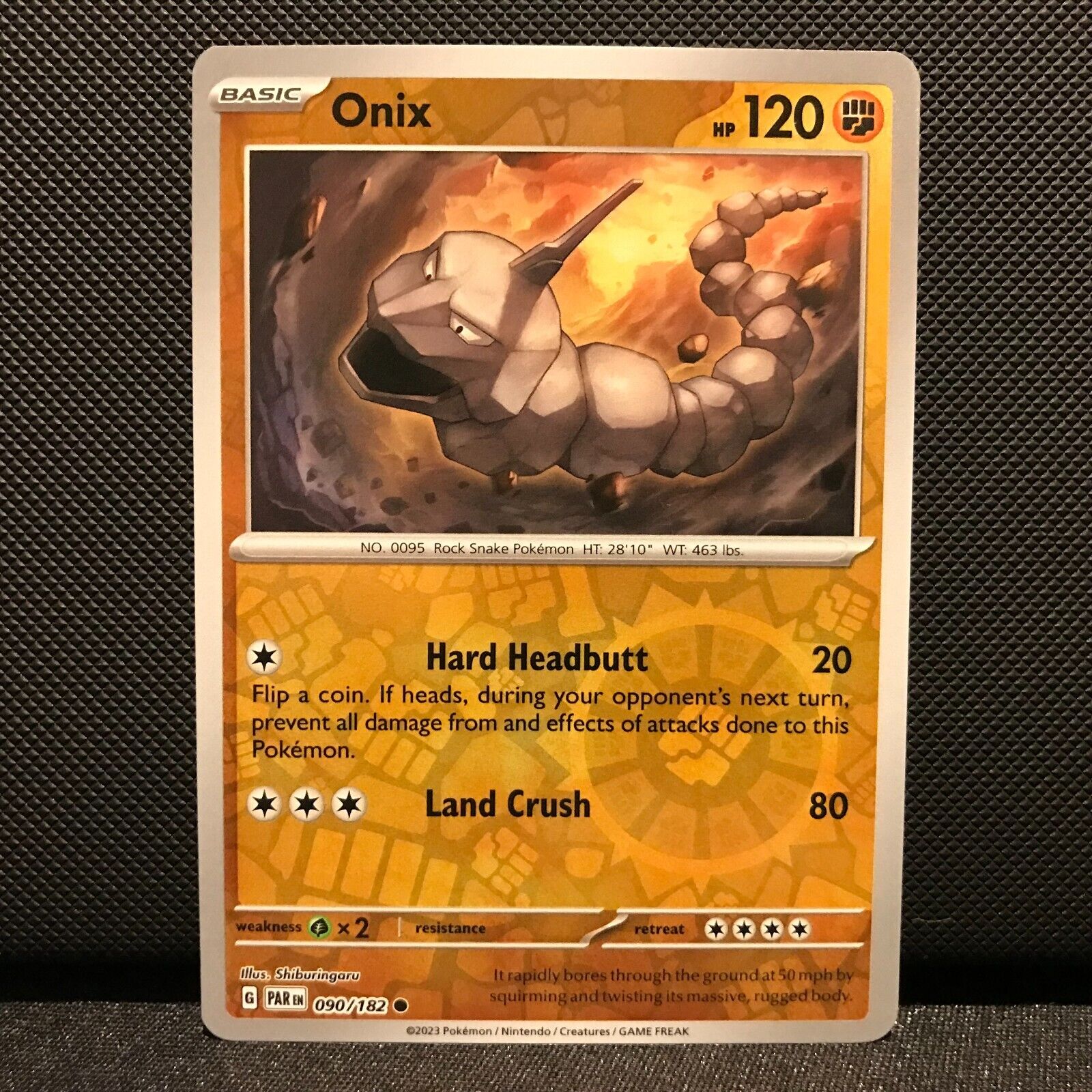 Onix Reverse Holo 090/182 - Paradox Rift Pokemon Card - NM/Mint