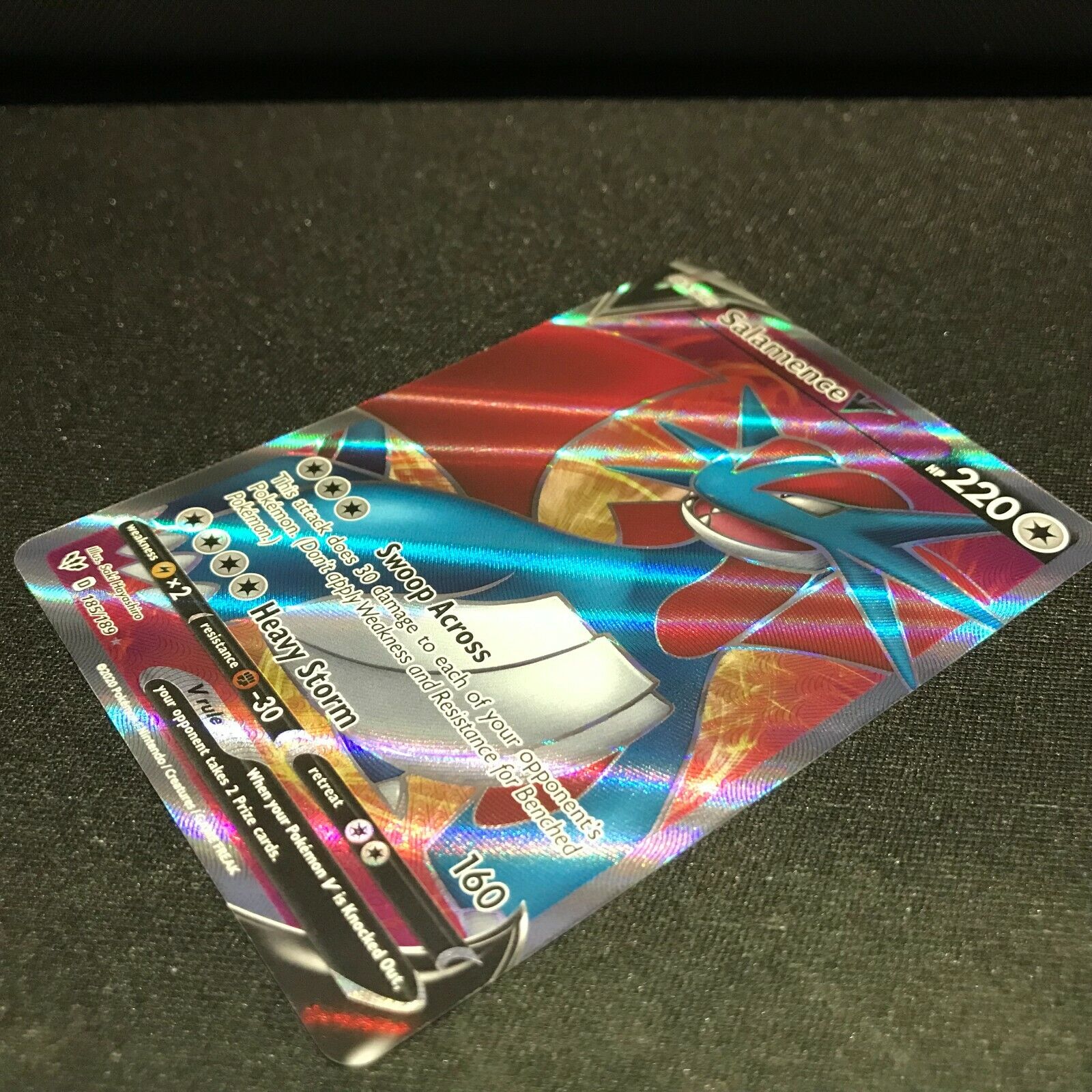 Salamence V 185/189 - Darkness Ablaze Pokemon Card - NM/Mint