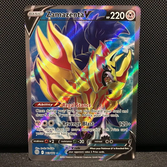 Zamazenta V 163/172 - Brilliant Stars Pokemon Card - NM/Mint