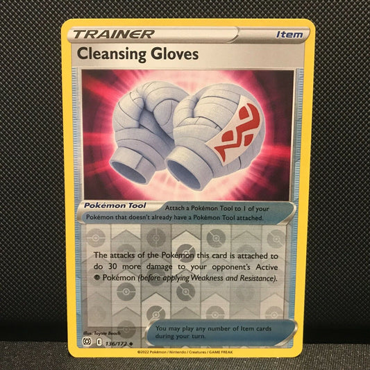 Cleansing Gloves Reverse Holo 136/172 - Brilliant Stars Pokemon Card - NM/Mint