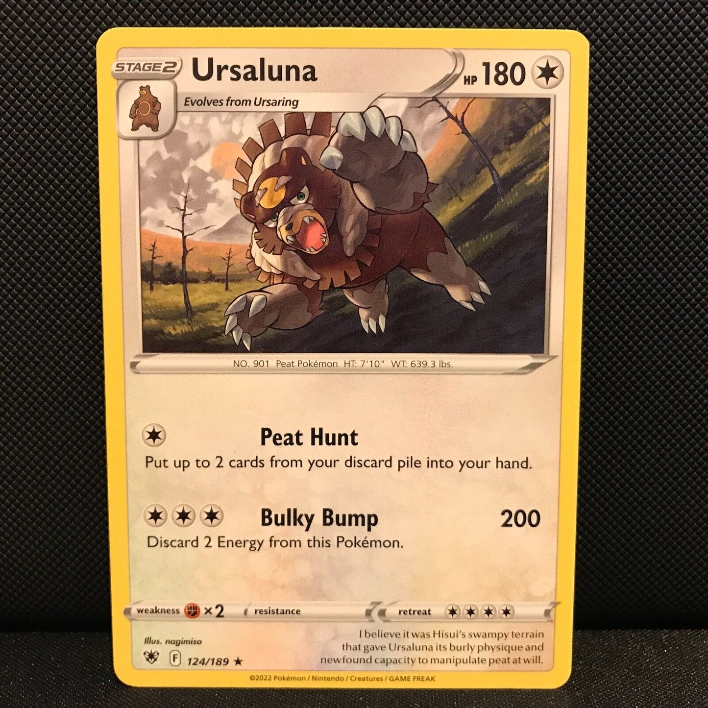 Ursaluna 124/189 - Astral Radiance Pokemon Card - NM/Mint