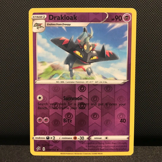 Drakloak Reverse Holo 90/192 - Rebel Clash Pokemon Card NM/Mint