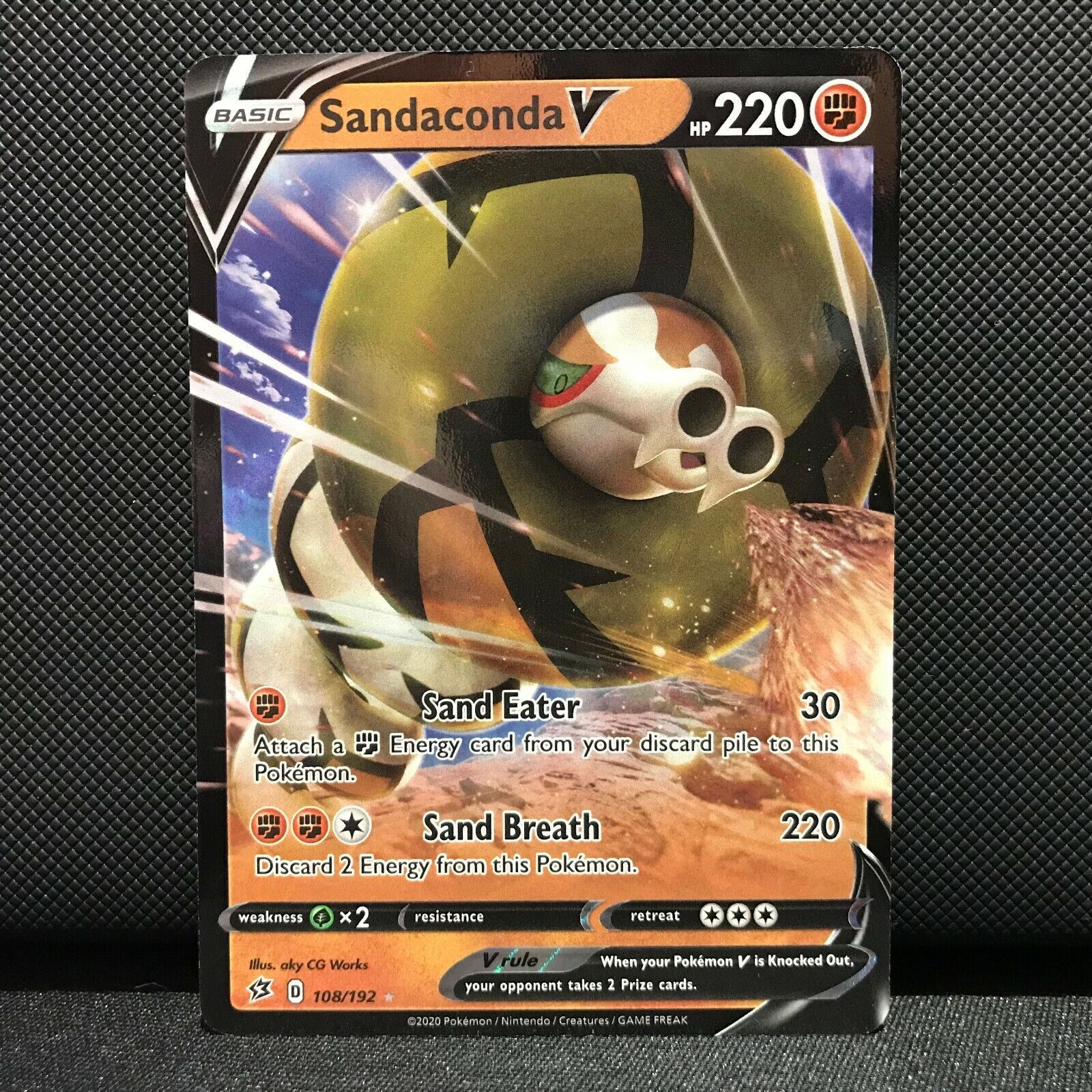 Sandaconda V 108/192 - Sword & Shield Rebel Clash Pokemon Card - NM/Mint