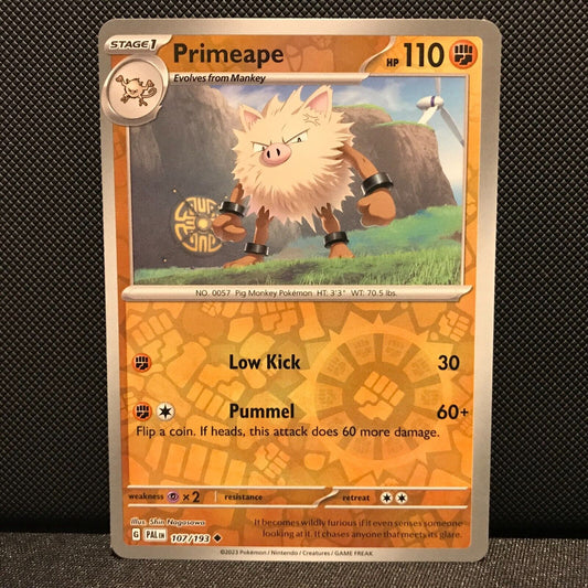 Primeape Reverse Holo 107/193 - SV2 Paldea Evolved Pokemon Card - NM/Mint