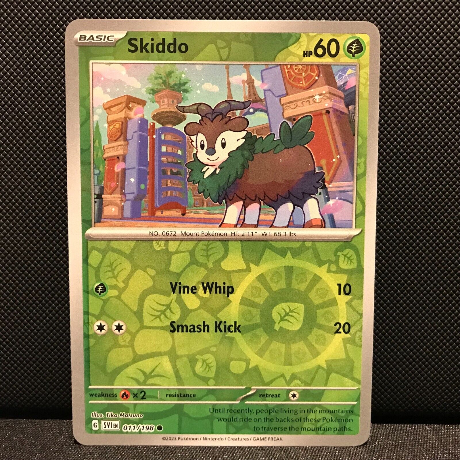 Skiddo Reverse Holo 011/198 - SV1EN Base Set Pokemon Card - NM/Mint