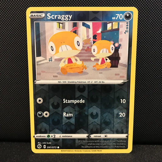 Scraggy Reverse Holo 41/73 - Champion's Path Pokemon Card - NM/Mint