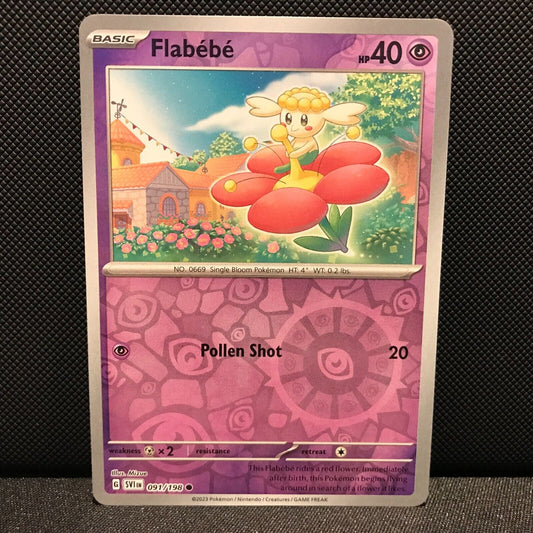 Flabébé Reverse Holo 091/198 - SV1EN Base Set Pokemon Card - NM/Mint