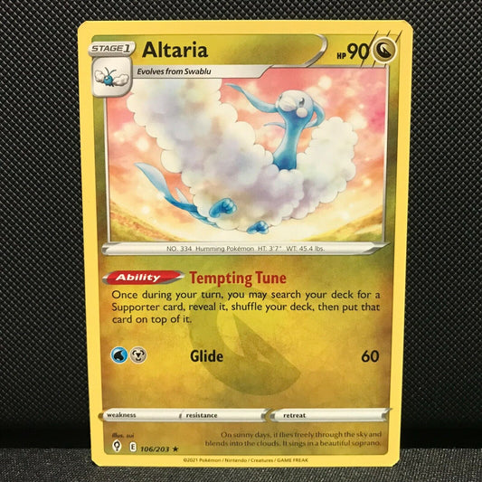 Altaria 106/203 - Evolving Skies Pokemon Card - NM/Mint