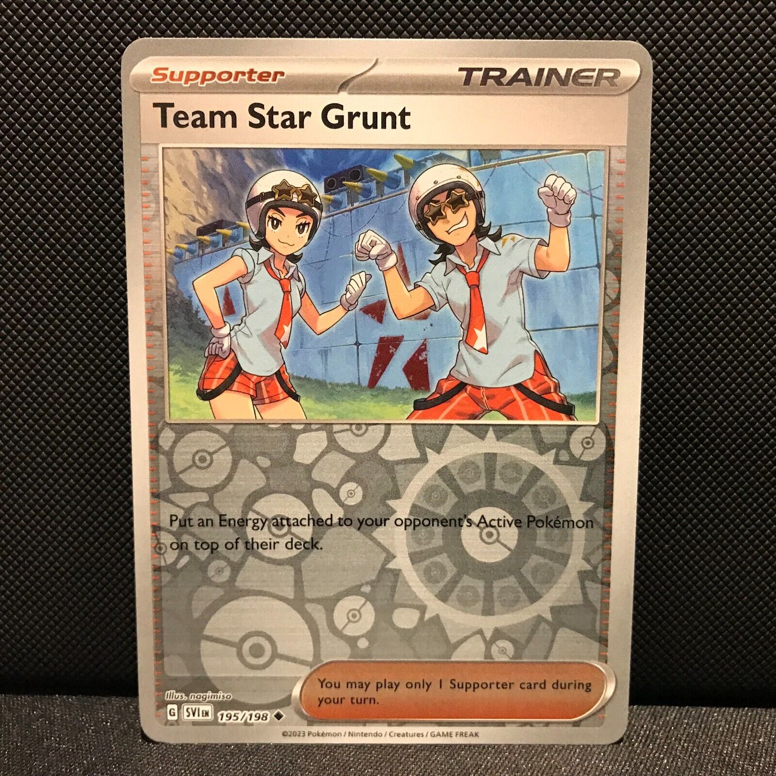 Team Star Grunt Reverse Holo 195/198 - SV1EN Base Set Pokemon Card - NM/Mint
