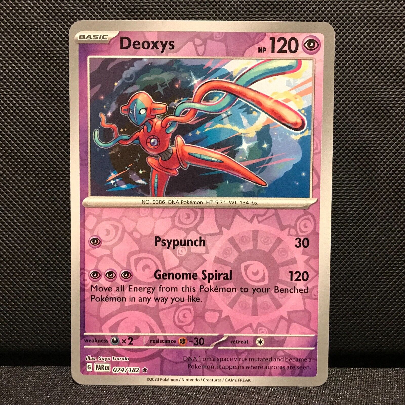 Deoxys Reverse Holo 074/182 - Paradox Rift Pokemon Card - NM/Mint
