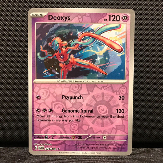 Deoxys Reverse Holo 074/182 - Paradox Rift Pokemon Card - NM/Mint