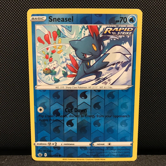 Sneasel Reverse Holo 30/198 - Chilling Reign Pokemon Card - NM/Mint