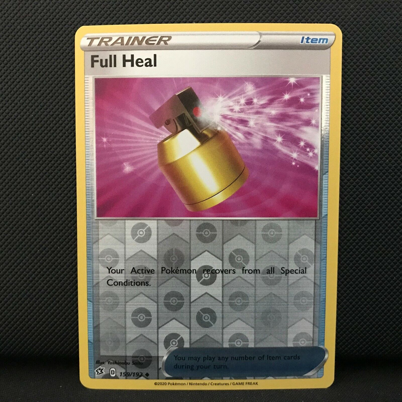 Full Heal Reverse Holo 159/192 - Sword & Shield Rebel Clash Pokemon Card - Mint