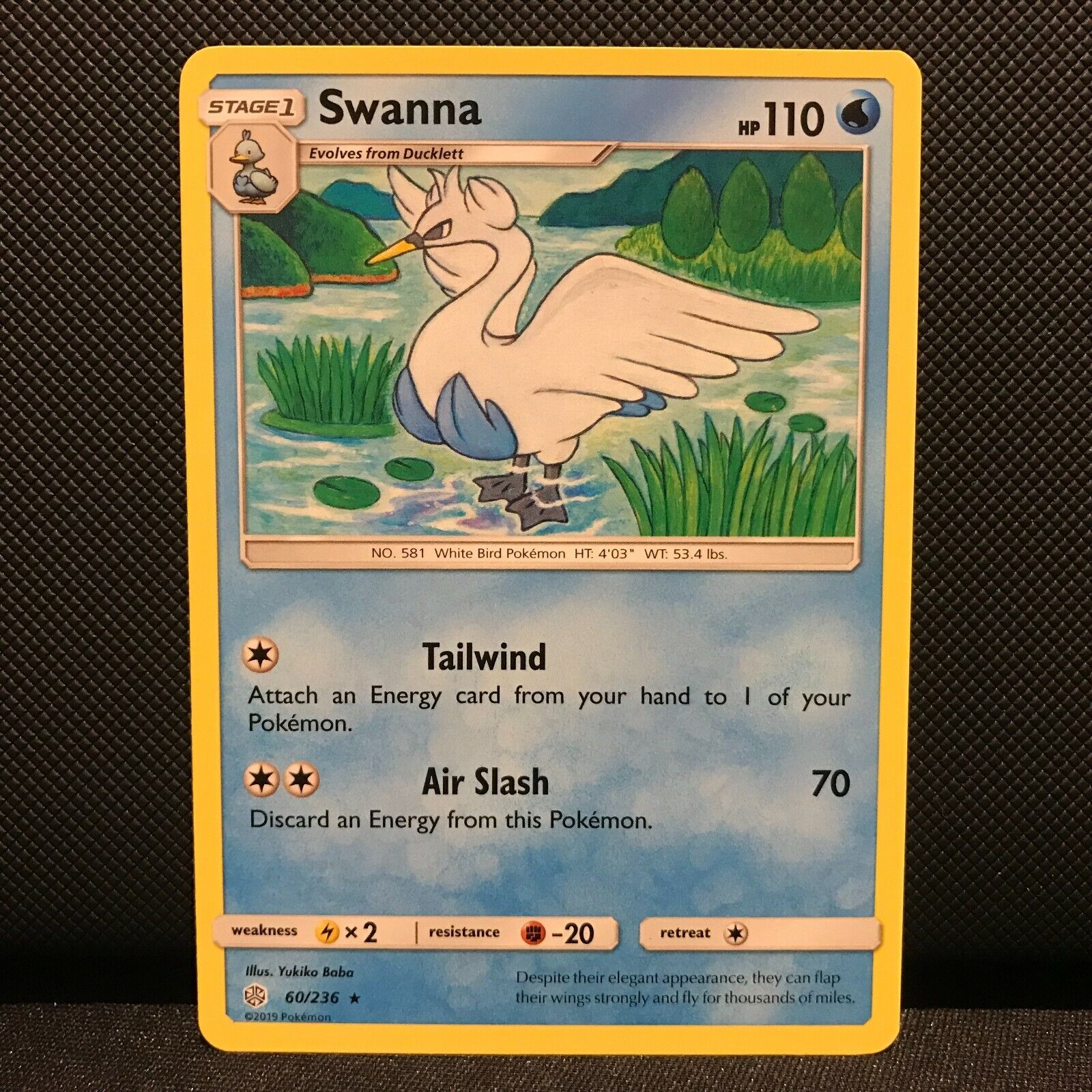 Swanna 60/236 - Cosmic Eclipse Pokemon Card - NM/Mint