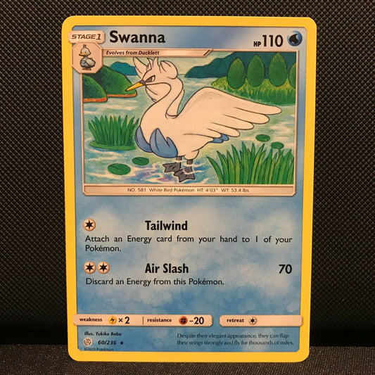 Swanna 60/236 - Cosmic Eclipse Pokemon Card - NM/Mint