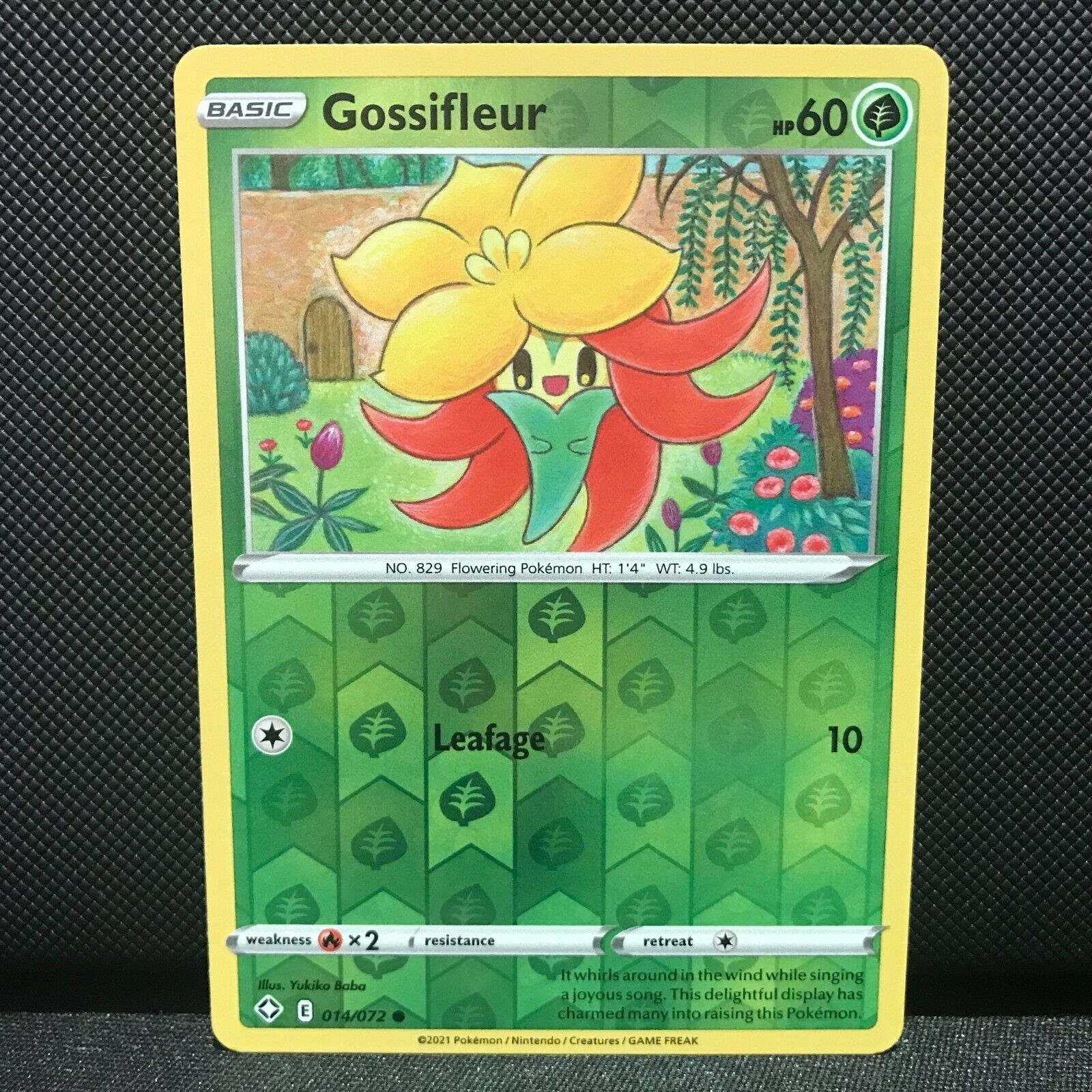 Gossifleur Reverse Holo 14/72 - Shining Fates Pokemon Card - NM/Mint