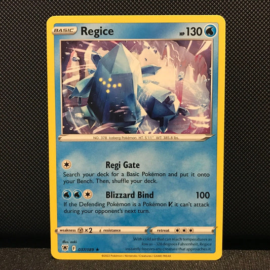 Regice 37/189 - Astral Radiance Pokemon Card - NM/Mint
