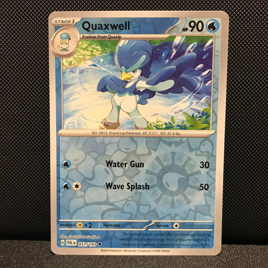 Quaxwell Reverse Holo 051/193 - SV2 Paldea Evolved Pokemon Card - NM/Mint