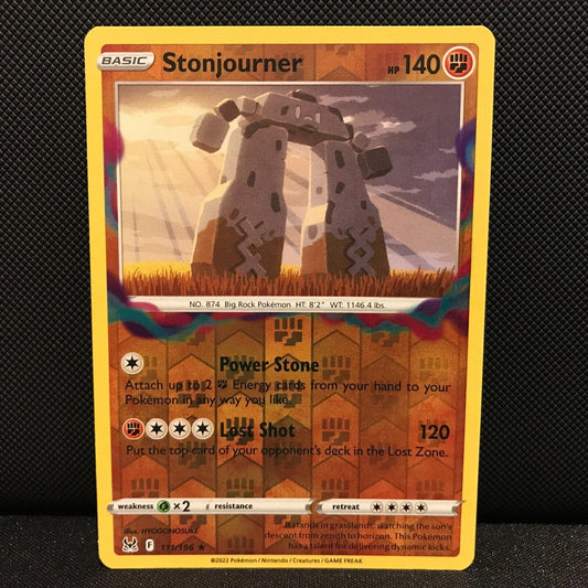 Stonjourner Reverse Holo 111/196 - Lost Origin Pokemon Card - NM/Mint