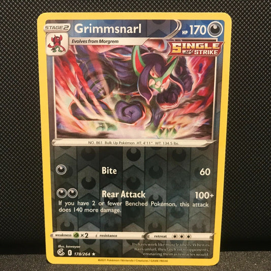 Grimmsnarl Reverse Holo 178/264 - Fusion Strike Pokemon Card - NM/Mint