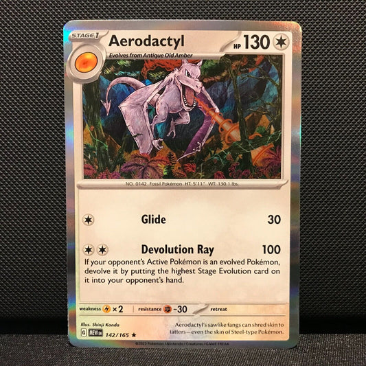 Aerodactyl Holo 142/165- Scarlet & Voilet 151 Pokemon Card - NM/Mint