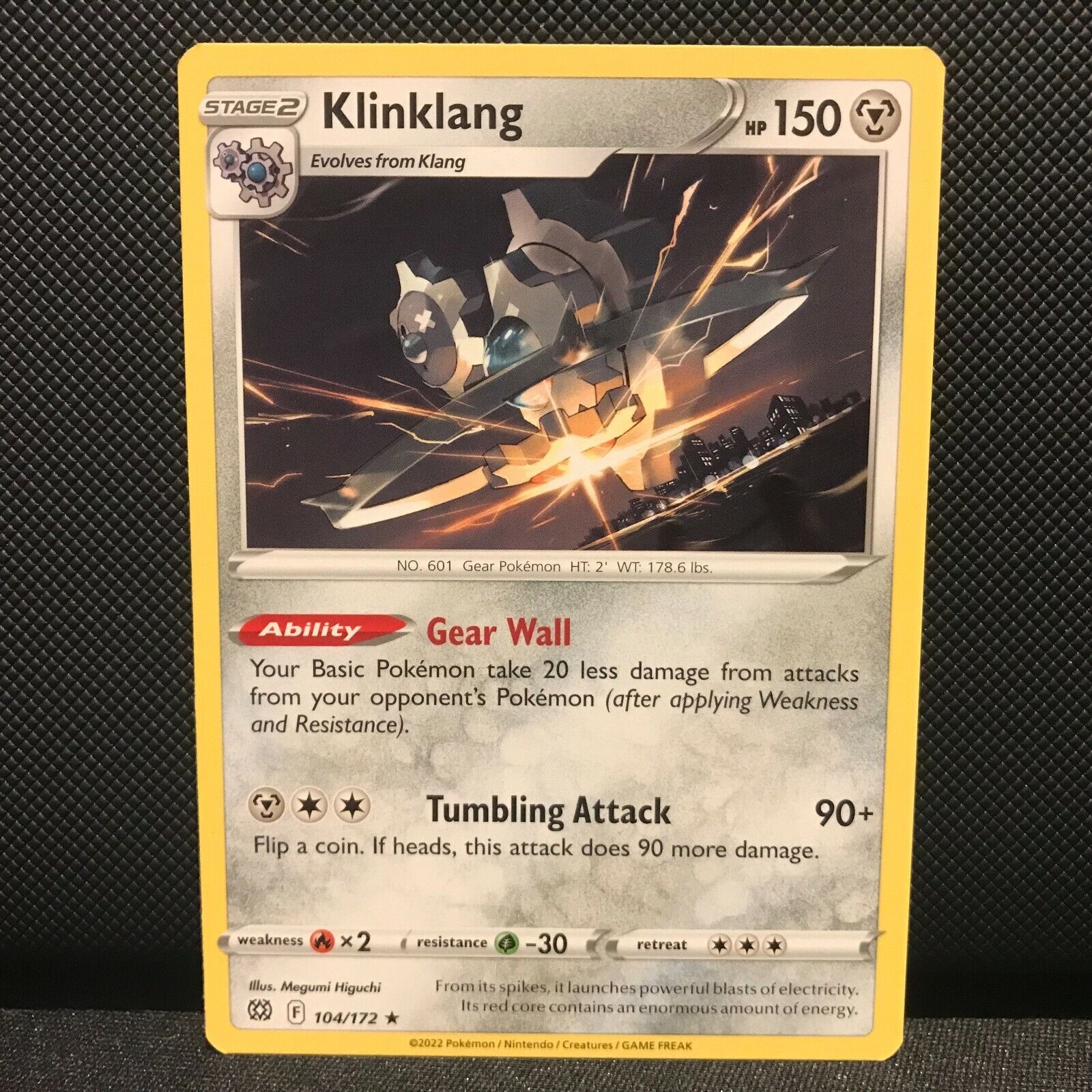 Klinklang 104/172 - Brilliant Stars Pokemon Card - NM/Mint
