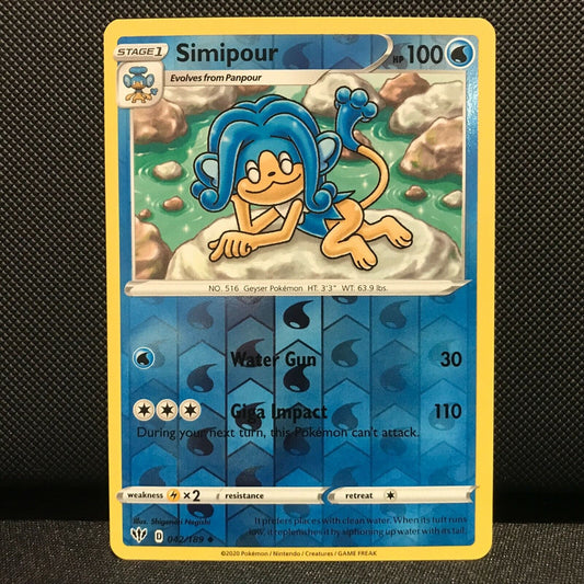 Simipour Reverse Holo 42/189 - Darkness Ablaze Pokemon Card - NM/Mint