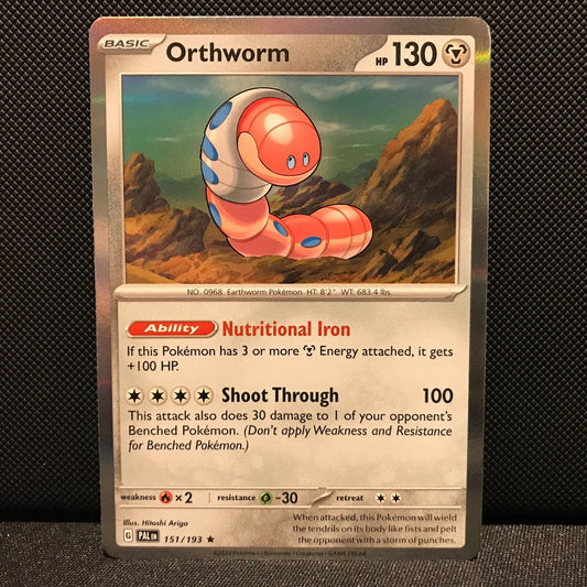 Orthworm Holo 151/193 - SV2 Paldea Evolved Pokemon Card - NM/Mint