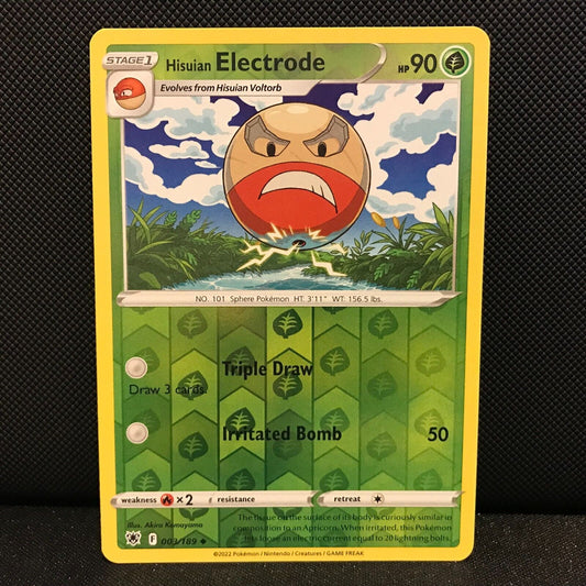 Hisuian Electrode Reverse Holo 3/189 - Astral Radiance Pokemon Card - NM/Mint