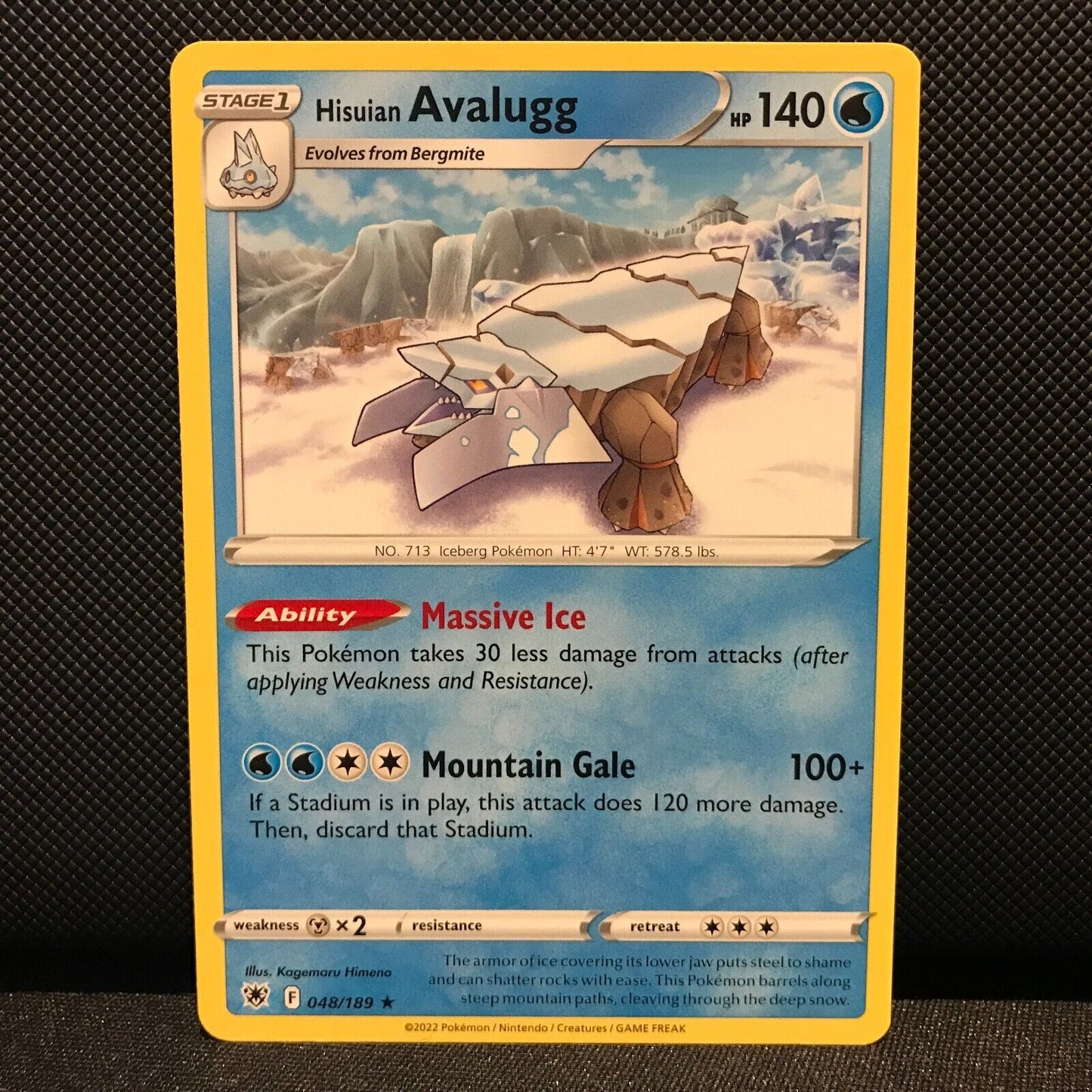 Hisuian Avalugg 48/189 - Astral Radiance Pokemon Card - NM/Mint