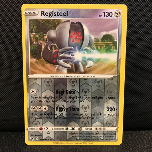 Registeel Reverse Holo 108/189 - Astral Radiance Pokemon Card - NM/Mint