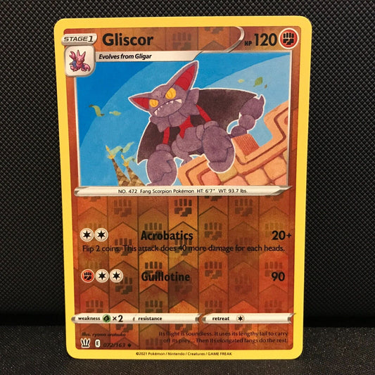 Gliscor Reverse Holo 72/163 - Battle Styles Pokemon Card - NM/Mint