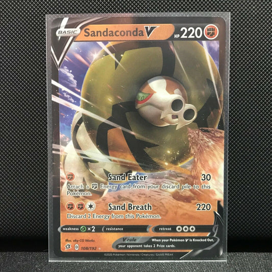 Sandaconda V 108/192 - Sword & Shield Rebel Clash Pokemon Card - NM/Mint
