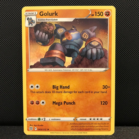 Golurk 83/172 - Brilliant Stars Pokemon Card - NM/Mint