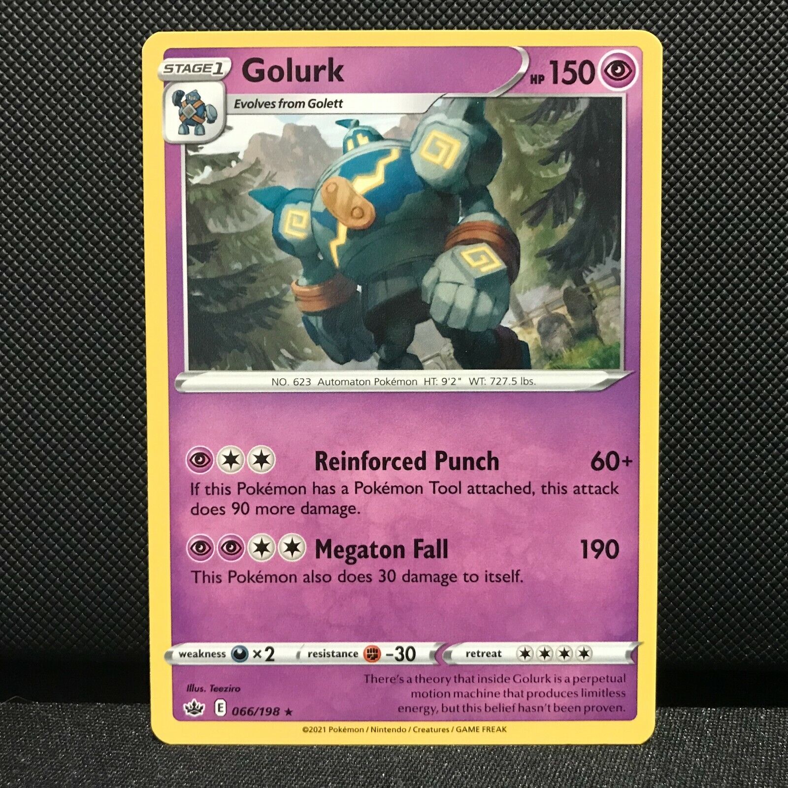 Golurk 66/198 - Chilling Reign Pokemon Card - NM/Mint