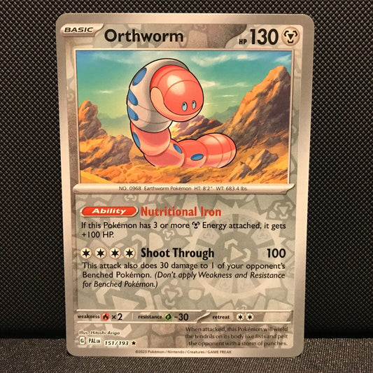 Orthworm Reverse Holo 151/193 - SV2 Paldea Evolved Pokemon Card - NM/Mint