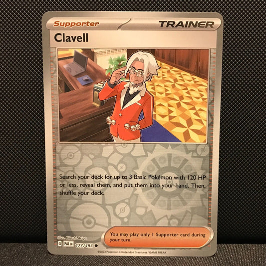 Clavell Reverse Holo 177/193 - SV2 Paldea Evolved Pokemon Card - NM/Mint