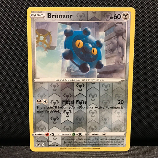 Bronzor Reverse Holo 111/189  - Astral Radiance Pokemon Card - NM/Mint