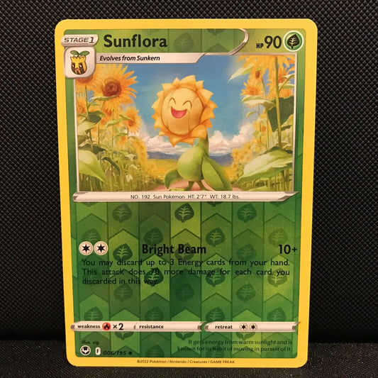 Sunflora Reverse Holo 6/195 - Silver Tempest Pokemon Card - NM/Mint