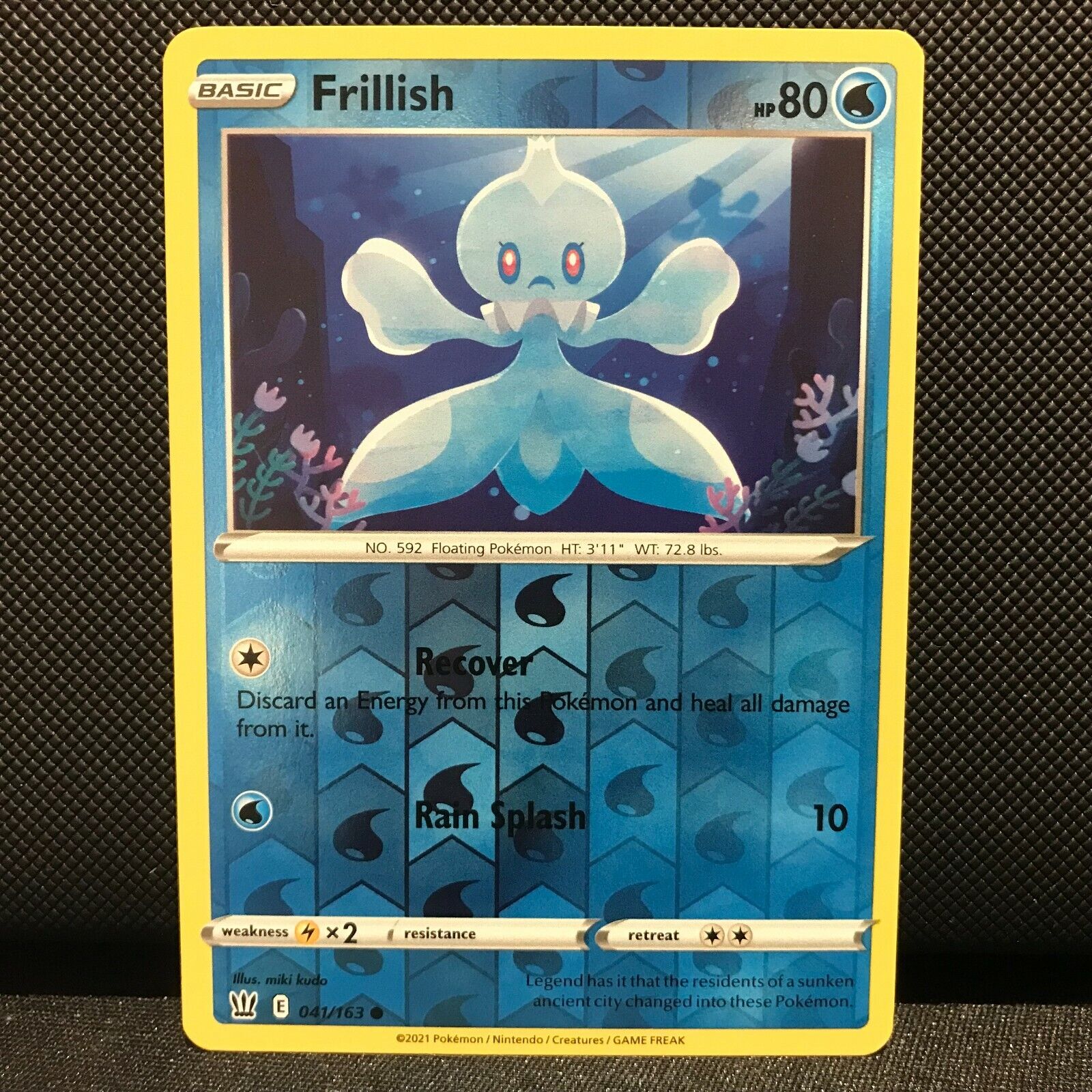 Frillish Reverse Holo 41/163 - Battle Styles Pokemon Card - NM/Mint