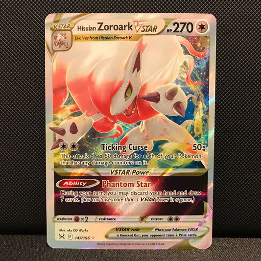 Hisuian Zoroark VSTAR 147/196 - Lost Origin Pokemon Card - NM/Mint