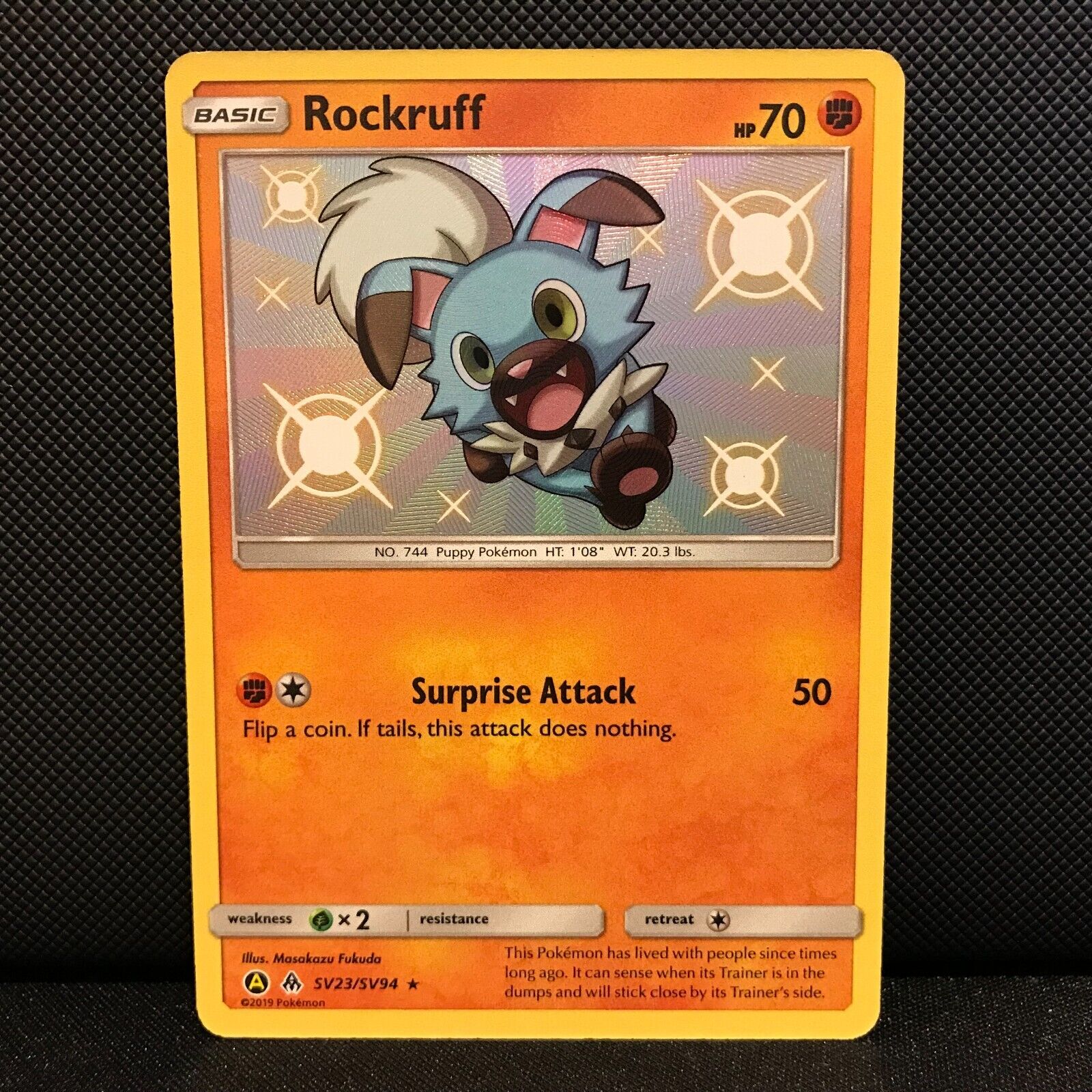 Rockruff SV23/SV94 - Hidden Fates Pokemon Card - NM/Mint