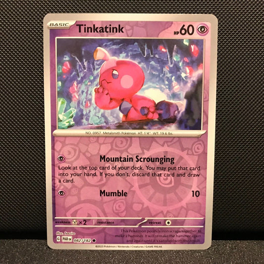 Tinkatink Reverse Holo 082/182 - Paradox Rift Pokemon Card - NM/Mint