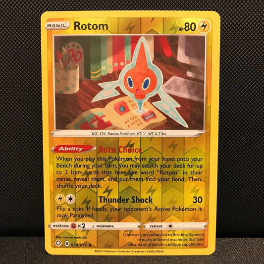 Rotom Reverse Holo 34/72 - Shining Fates Pokemon Card - NM/Mint